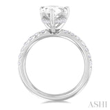 Pear Shape Semi-Mount Diamond Engagement Ring