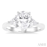 Pear Shape Semi-Mount Diamond Engagement Ring