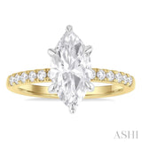 Marquise Shape Semi-Mount Diamond Engagement Ring