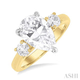 Pear Shape Semi-Mount Diamond Engagement Ring