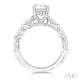 Oval Shape Semi-Mount Diamond Engagement Ring