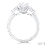 Marquise Shape Semi-Mount Diamond Engagement Ring