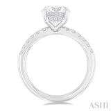 Round Shape Semi-Mount Diamond Engagement Ring