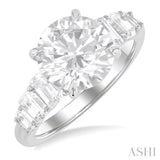 Round Shape Semi-Mount Diamond Engagement Ring