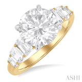 Round Shape Semi-Mount Diamond Engagement Ring