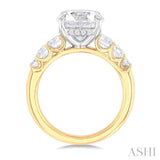 Round Shape Semi-Mount Diamond Engagement Ring