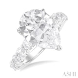 Pear Shape Semi-Mount Diamond Engagement Ring