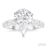 Pear Shape Semi-Mount Diamond Engagement Ring