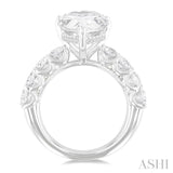 Pear Shape Semi-Mount Diamond Engagement Ring