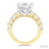 Princess Shape Semi-Mount Diamond Engagement Ring