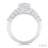 Princess Shape Semi-Mount Diamond Engagement Ring