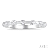 Stackable Bezel Set Diamond Wedding Band