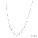 Bezel Set Diamond Station Necklace