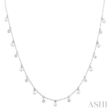 Pearl & Diamond Station Necklace