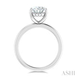 Oval Shape Semi-Mount Diamond Engagement Ring