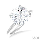 Round Shape Semi-Mount Diamond Engagement Ring