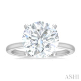 Round Shape Semi-Mount Diamond Engagement Ring