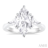 Marquise Shape Semi-Mount Diamond Engagement Ring