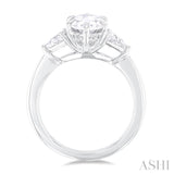 Marquise Shape Semi-Mount Diamond Engagement Ring