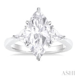 Marquise Shape Semi-Mount Diamond Engagement Ring