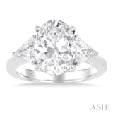 Oval Shape Semi-Mount Diamond Engagement Ring