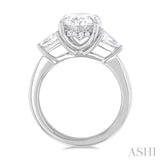 Oval Shape Semi-Mount Diamond Engagement Ring