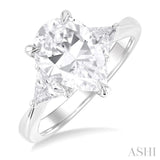 Pear Shape Semi-Mount Diamond Engagement Ring