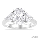 Oval Shape Semi-Mount Diamond Engagement Ring