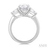 Oval Shape Semi-Mount Diamond Engagement Ring