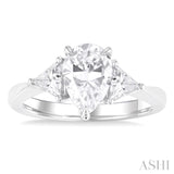 Pear Shape Semi-Mount Diamond Engagement Ring