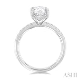 Marquise Shape Semi-Mount Diamond Engagement Ring