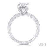 Oval Shape Semi-Mount Diamond Engagement Ring