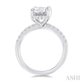 Oval Shape Semi-Mount Diamond Engagement Ring