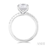 Princess Shape Semi-Mount Diamond Engagement Ring