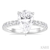 Pear Shape Semi-Mount Diamond Engagement Ring