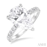 Pear Shape Semi-Mount Diamond Engagement Ring