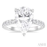 Pear Shape Semi-Mount Diamond Engagement Ring