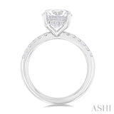 Round Shape Semi-Mount Diamond Engagement Ring