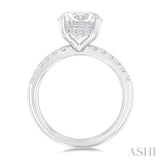 Round Shape Semi-Mount Diamond Engagement Ring