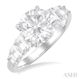 Round Shape Semi-Mount Diamond Engagement Ring