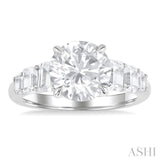 Round Shape Semi-Mount Diamond Engagement Ring