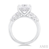 Princess Shape Semi-Mount Diamond Engagement Ring