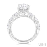 Marquise Shape Semi-Mount Diamond Engagement Ring