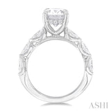 Oval Shape Semi-Mount Diamond Engagement Ring