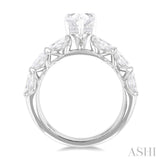 Pear Shape Semi-Mount Diamond Engagement Ring