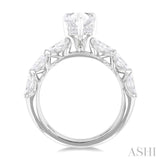 Pear Shape Semi-Mount Diamond Engagement Ring