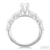 Pear Shape Semi-Mount Diamond Engagement Ring