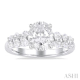 Oval Shape Semi-Mount Diamond Engagement Ring