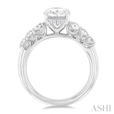 Oval Shape Semi-Mount Diamond Engagement Ring