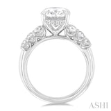 Oval Shape Semi-Mount Diamond Engagement Ring